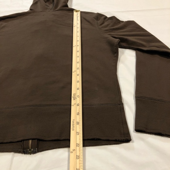 Calvin Klein Women’s Long Sleeve 100% Cotton Full Zip Hoodie Brown Sweatshirt L - Picture 8 of 11